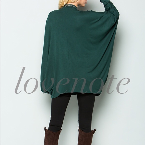 1 left! Sz S • Batwing Sleeve Poncho Tunic Blouse - Picture 4 of 5